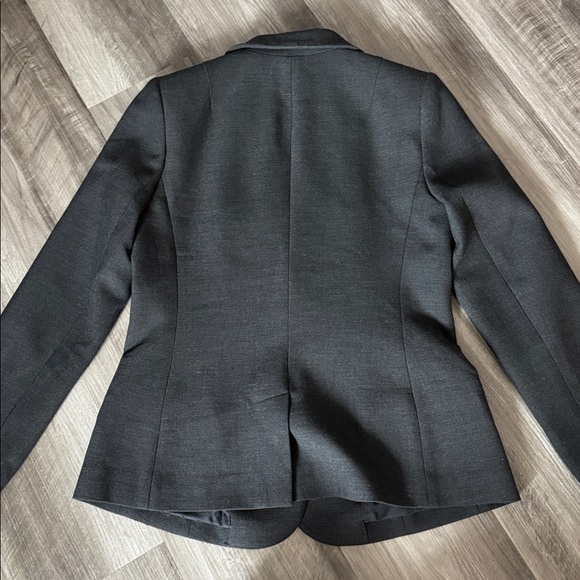 Club Monaco 8 womens blazer suit jacket dark grey business work wear preppy - Picture 5 of 6